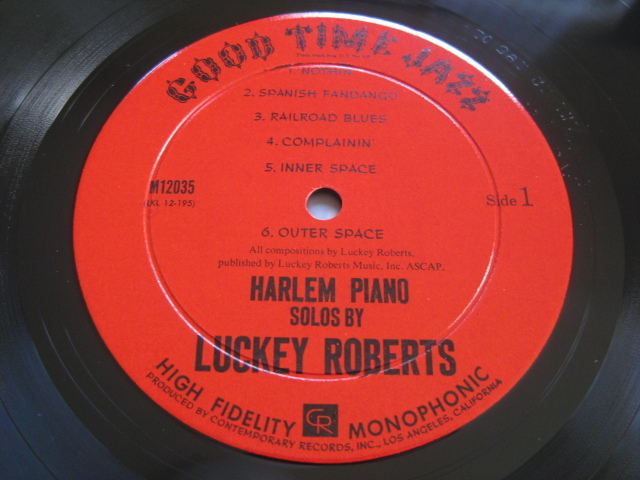 ★★LUCKEY ROBERTS ＆ WILLIE THE LION SMITH♪LUCKEY ＆ THE LION★Contemporary Good Time Jazz M12035★DG★US orig盤LP★1960★★_画像4