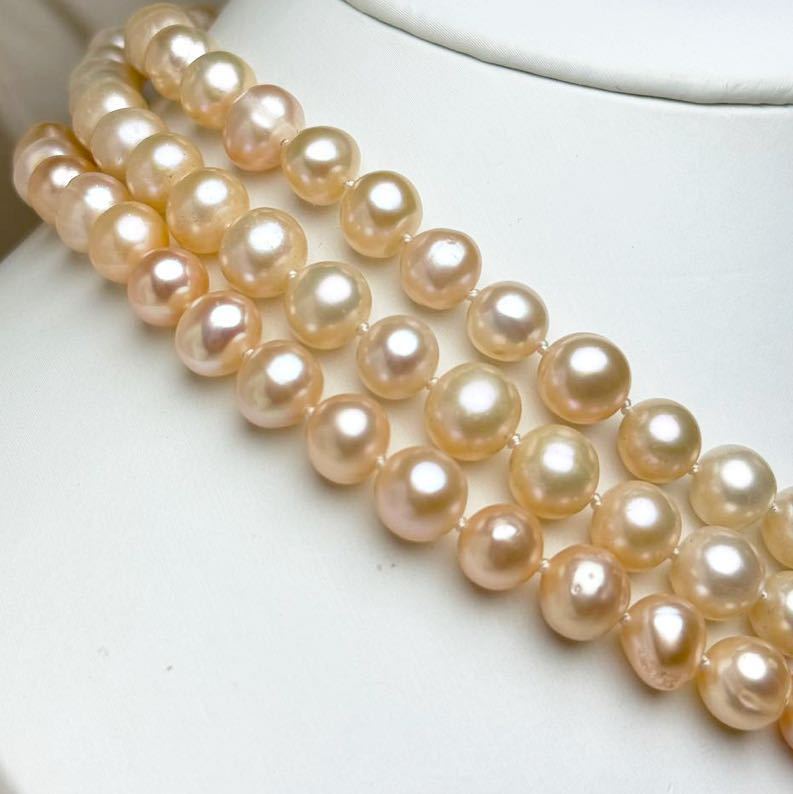 本真珠ネックレス8.5mm 130cm jewelry Pearl パールネックレス _画像3