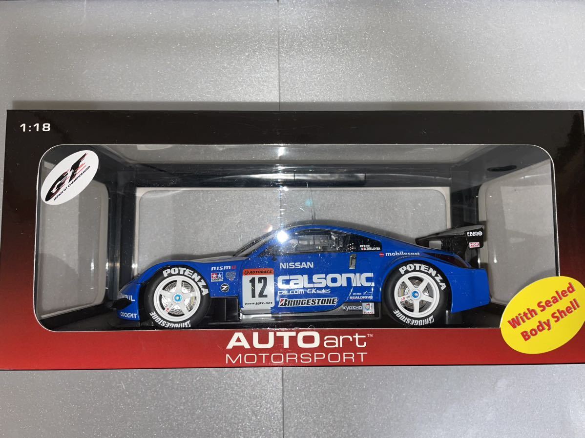 半額スタート　未使用未開封品　1/18 CALSONIC IMPAL Z -カルソニックインパルスZ- 2004 JGTC GT500 NISSAN #12(ブルー) オートアート _画像1