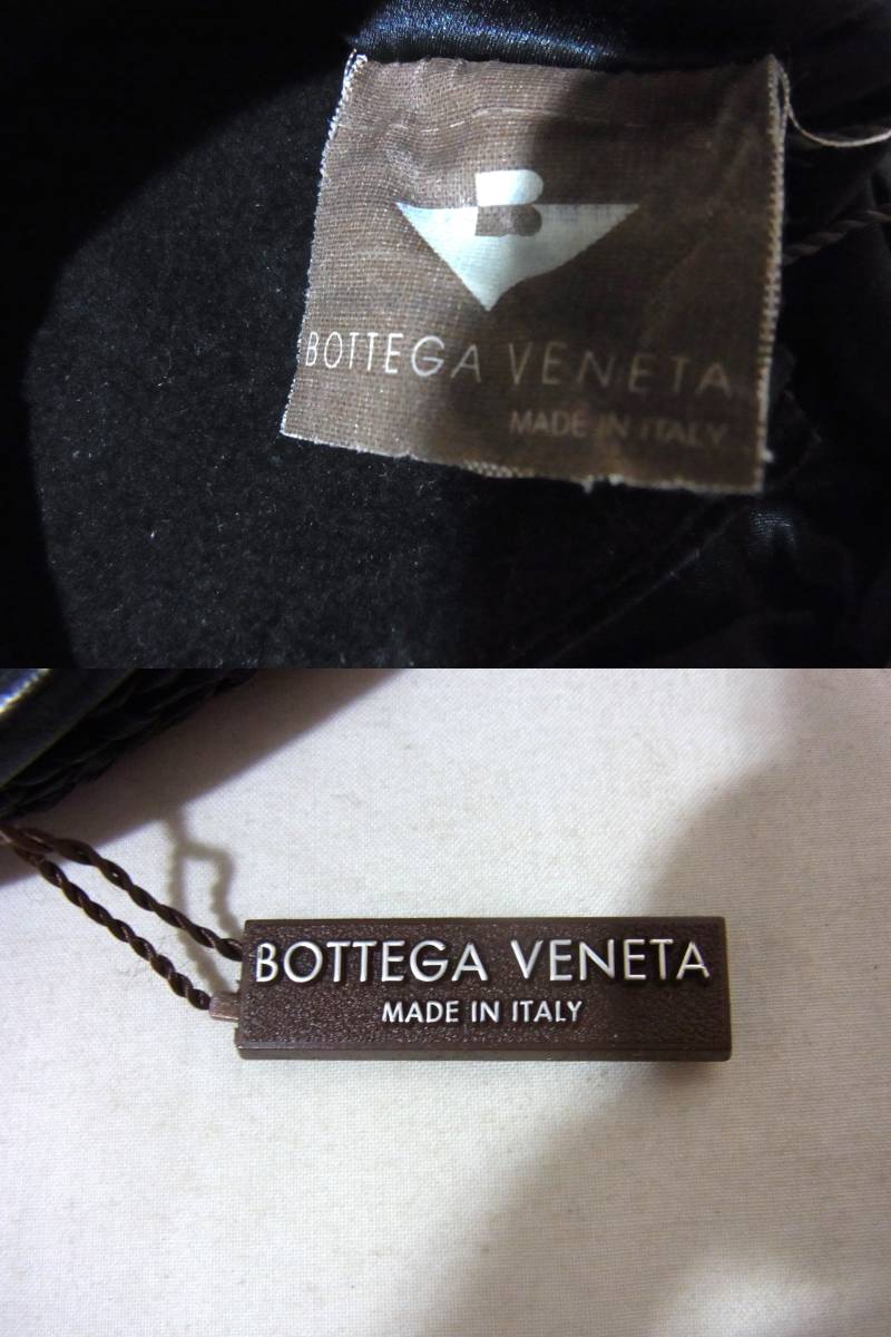 USED ボッテガ・ヴェネタ BOTTEGA VENETA イタリア製 レザー ポシェット 使用感有/ パーティー宴会 スマホ入_画像8