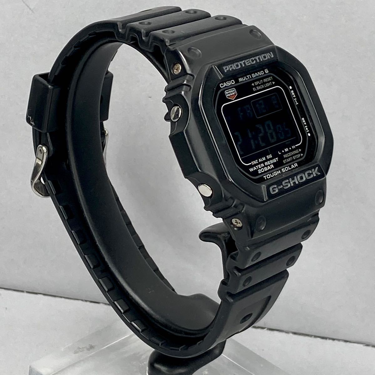 美品 箱説タグ付CASIO G-SHOCK GW-M5610-1BJF タフソーラー 電波受信 電波ソーラー マルチバンド6 スクウェア ブラック 反転液晶 スピード_画像6