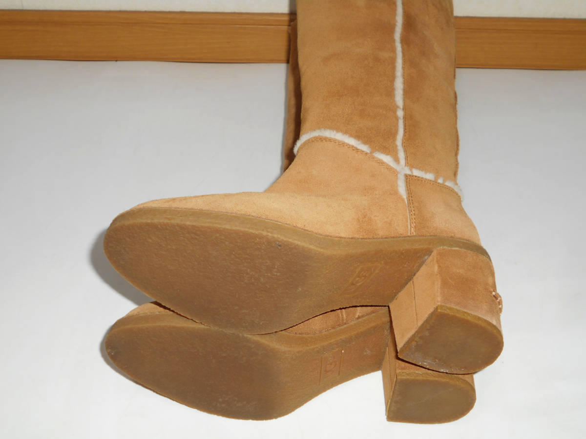 本物☆アグ　UGG 　ムートン ロングブーツ スエード シープスキン　1095052　サイズ２３ｃｍ　　　　　　　　(2B ハ_画像6