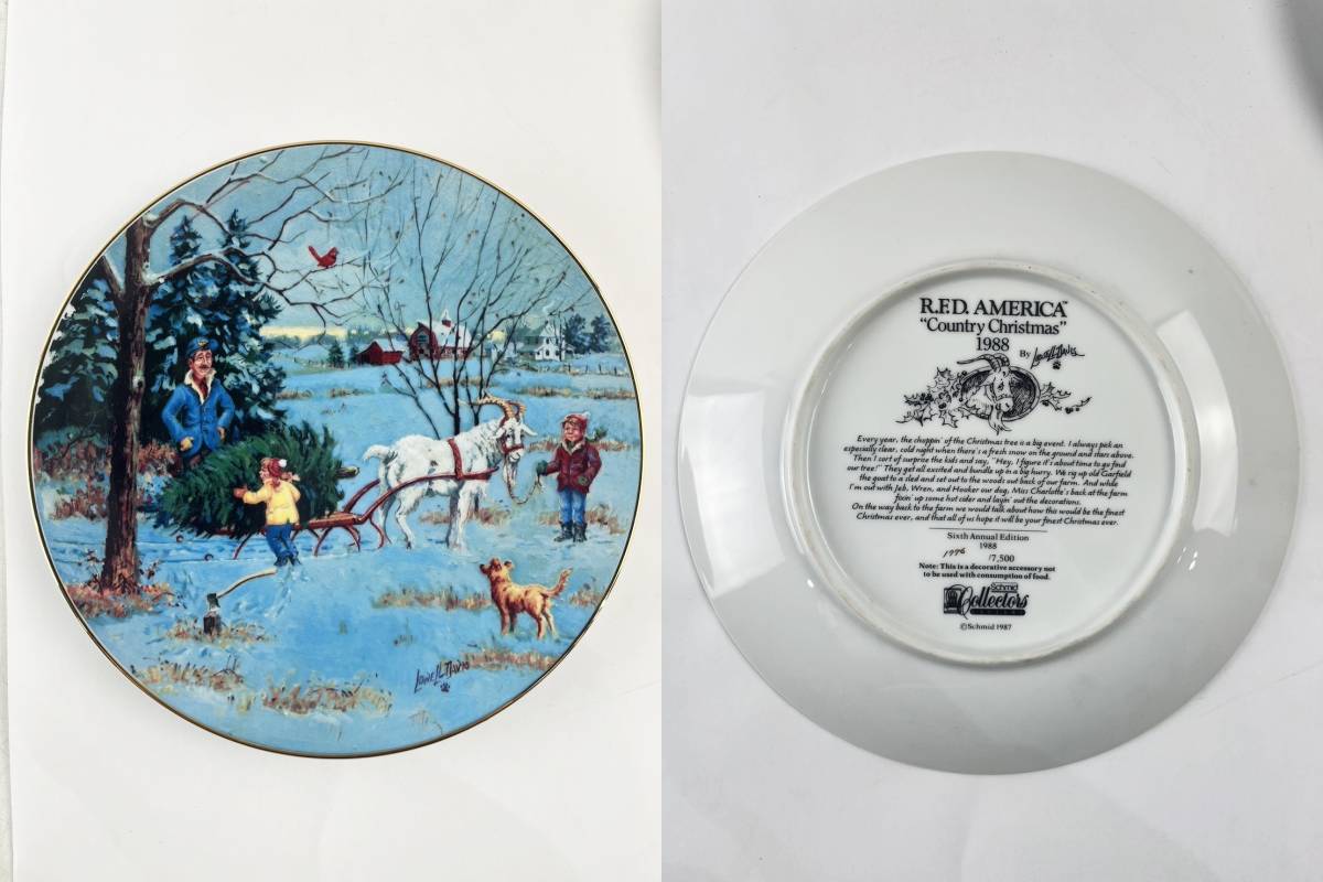 飾皿 8枚 イヤープレート まとめ クリスマスプレート 絵皿 インテリア雑貨 洋食器 シリアル B_画像5