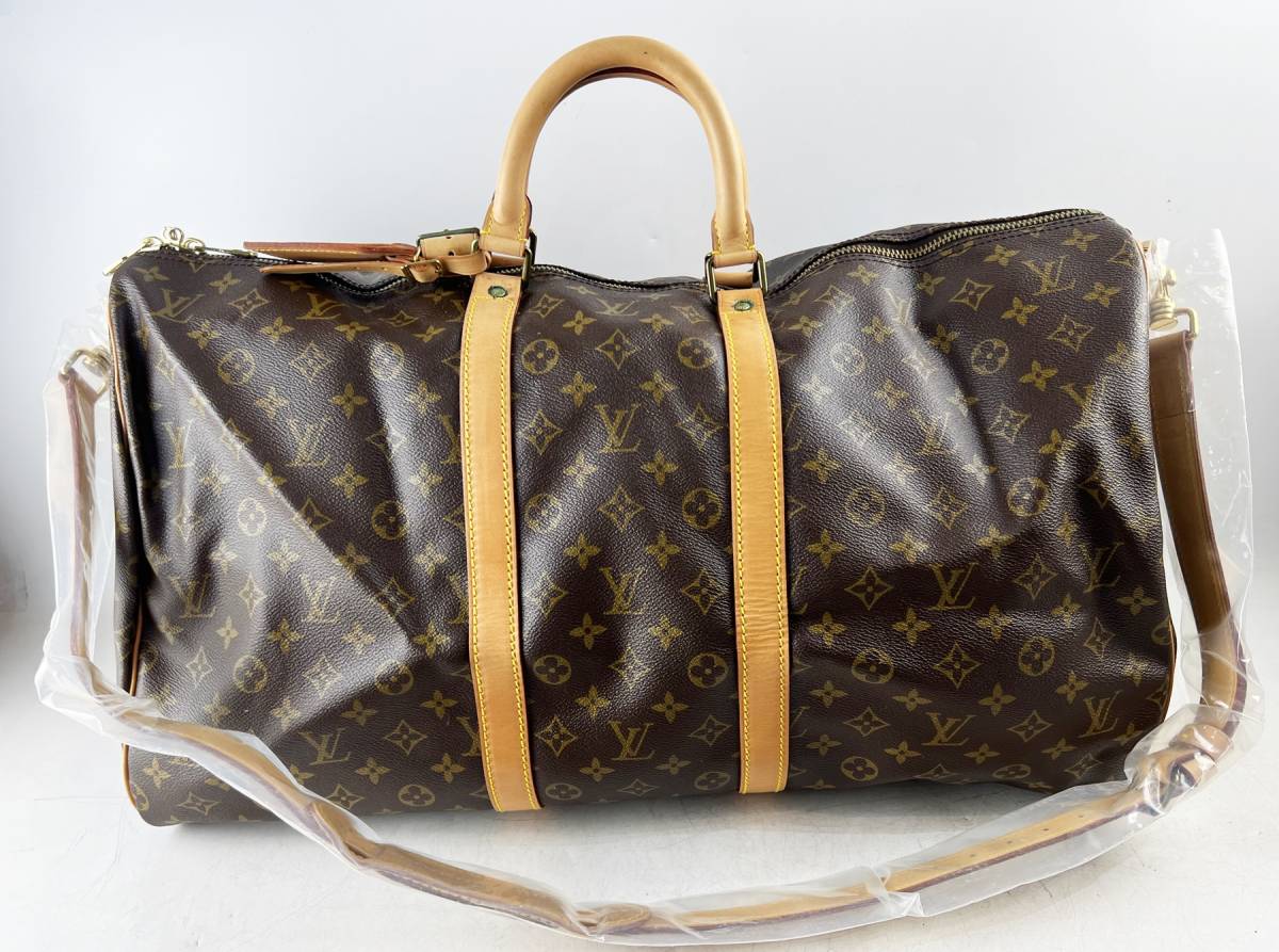 ほぼ未使用　美品　LOUIS VUITTON ルイヴィトン モノグラムキーポルバンドリエール 55 モノグラムボストン M41414 ボストンバッグ_画像1