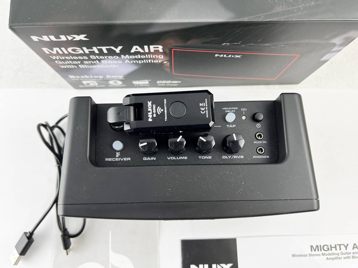 美品　NUX MIGHTY AIR ワイヤレス ギターアンプ Bluetooth ニューエックス マイティエアー ブラック 箱付き １円～_画像2