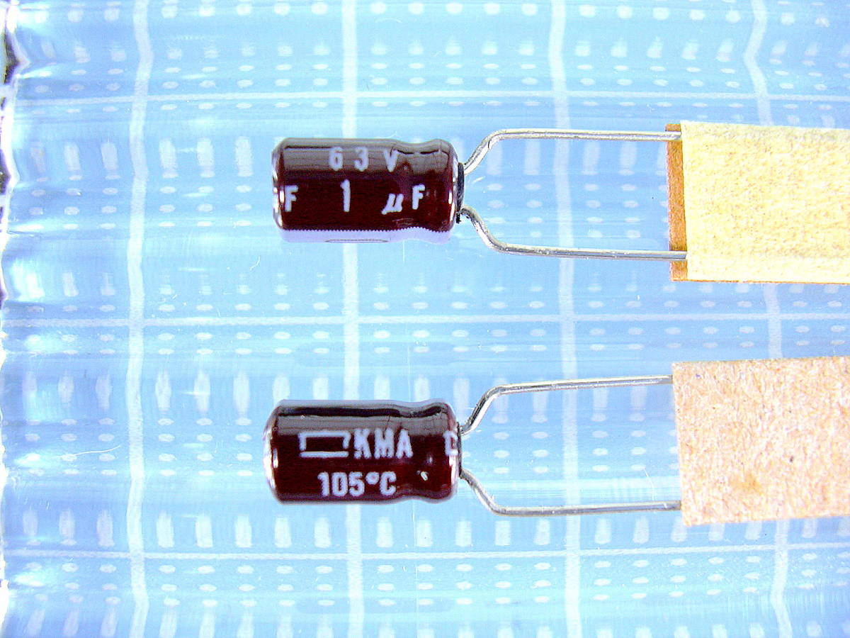 電解コンデンサー　63Ｖ　1μＦ　105℃　φ4小型品　　　　 10個_画像2
