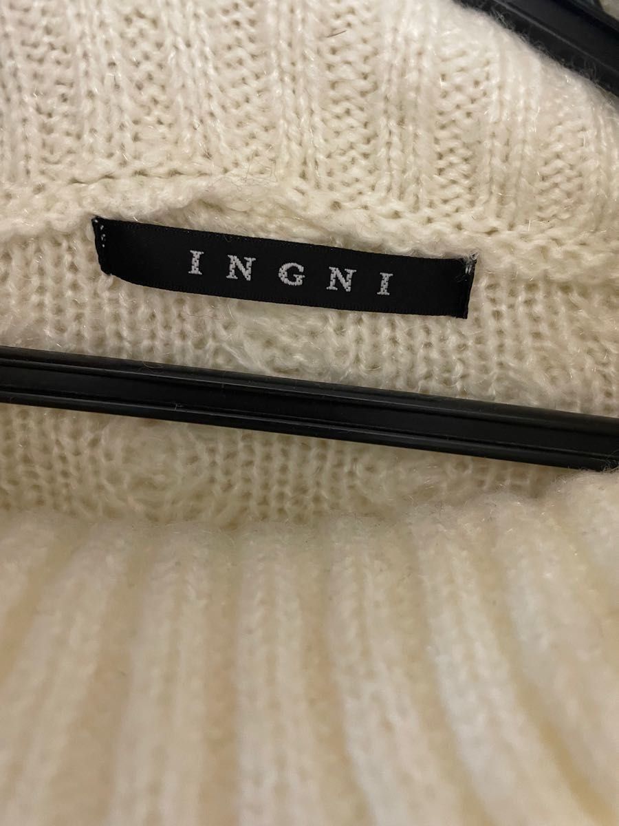 INGNI イング ニット 長袖 レディース トップス ハイネック 白