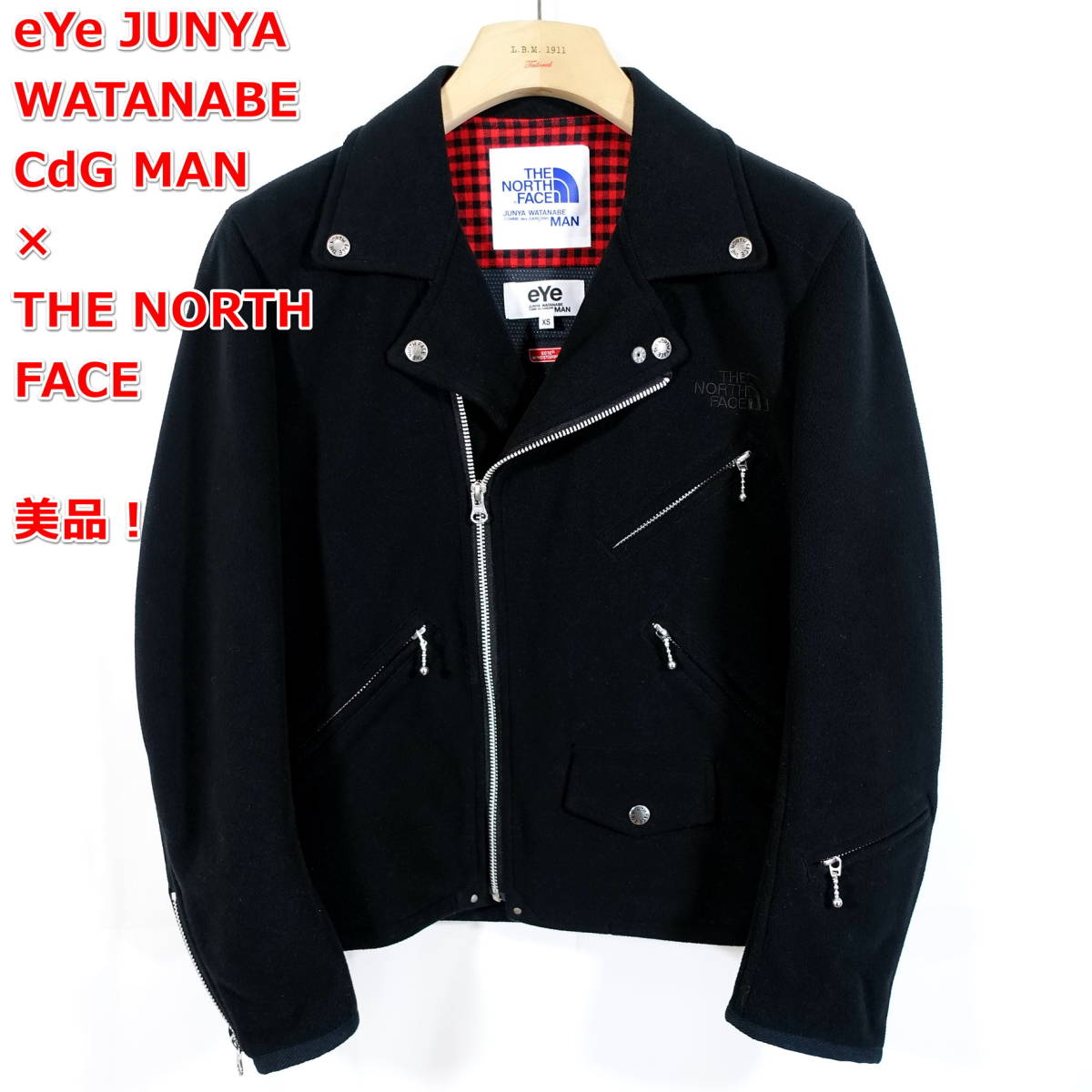 【美品】アイ ジュンヤワタナベマン　フリースライダースジャケット　ノースフェイスコラボ　eYe JUNYA WATANABE MAN　The North Face