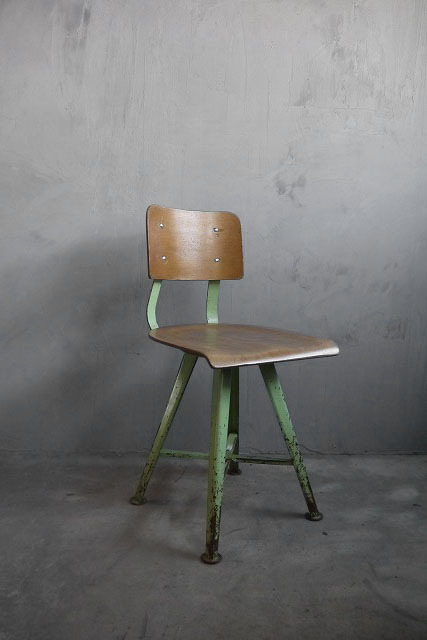 アンティーク　フランス　ROWAC社製　チェア　インダストリアル　椅子　メタル