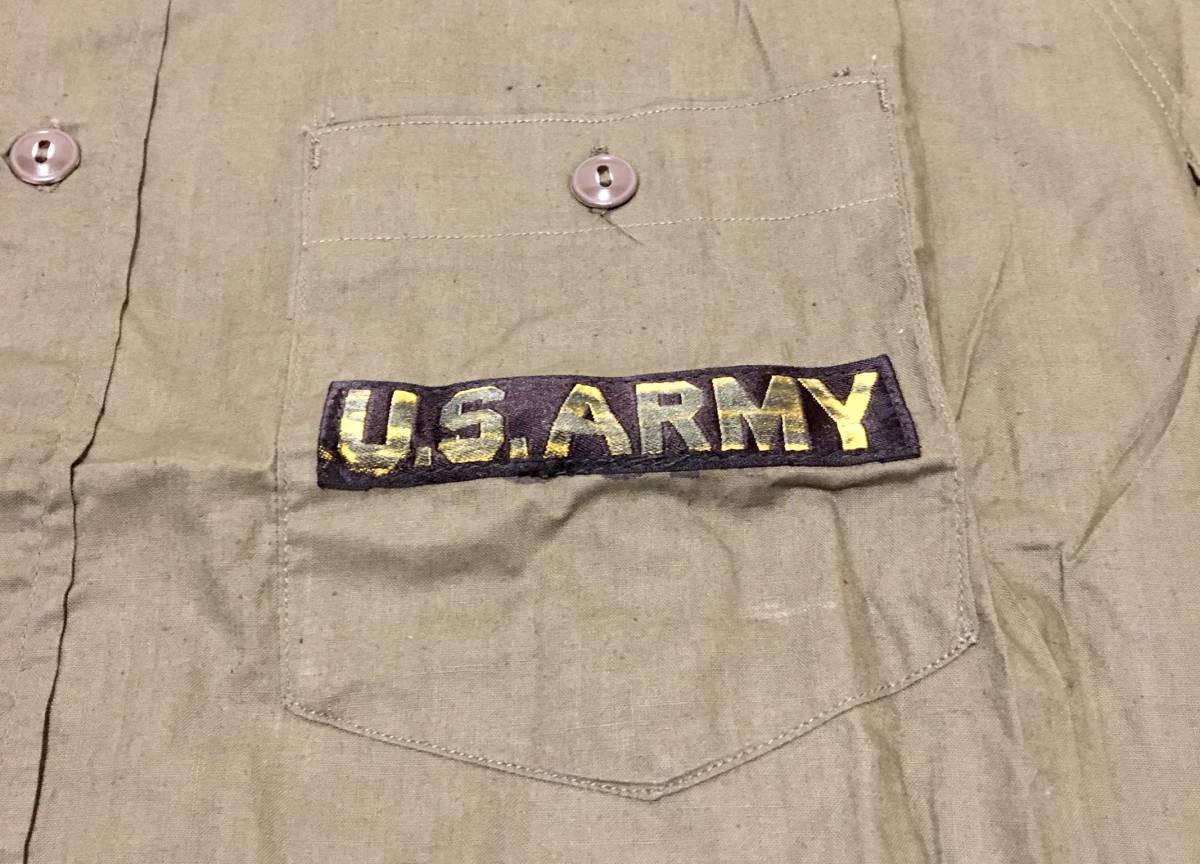 その2 1940's 1950's U.S.ARMY U.S.NAVY US N-3 コットンポプリンシャツ ユーティリティーシャツ 15H_着色があります。