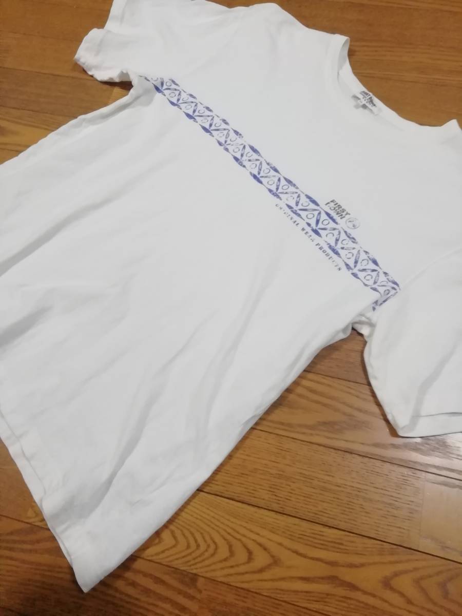 First Down■Tシャツ　白色 (男性＆女性)　ビンテージ感がやっと出てきました！サイズ-L　●ファーストダウン_画像2