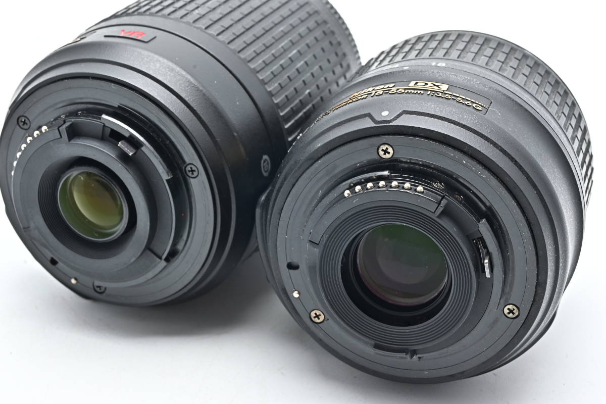 1A-783 Nikon ニコン D60 AF-S DX NIKKOR 18-55mm + 55-200mm 一眼レフデジタルカメラ_画像7