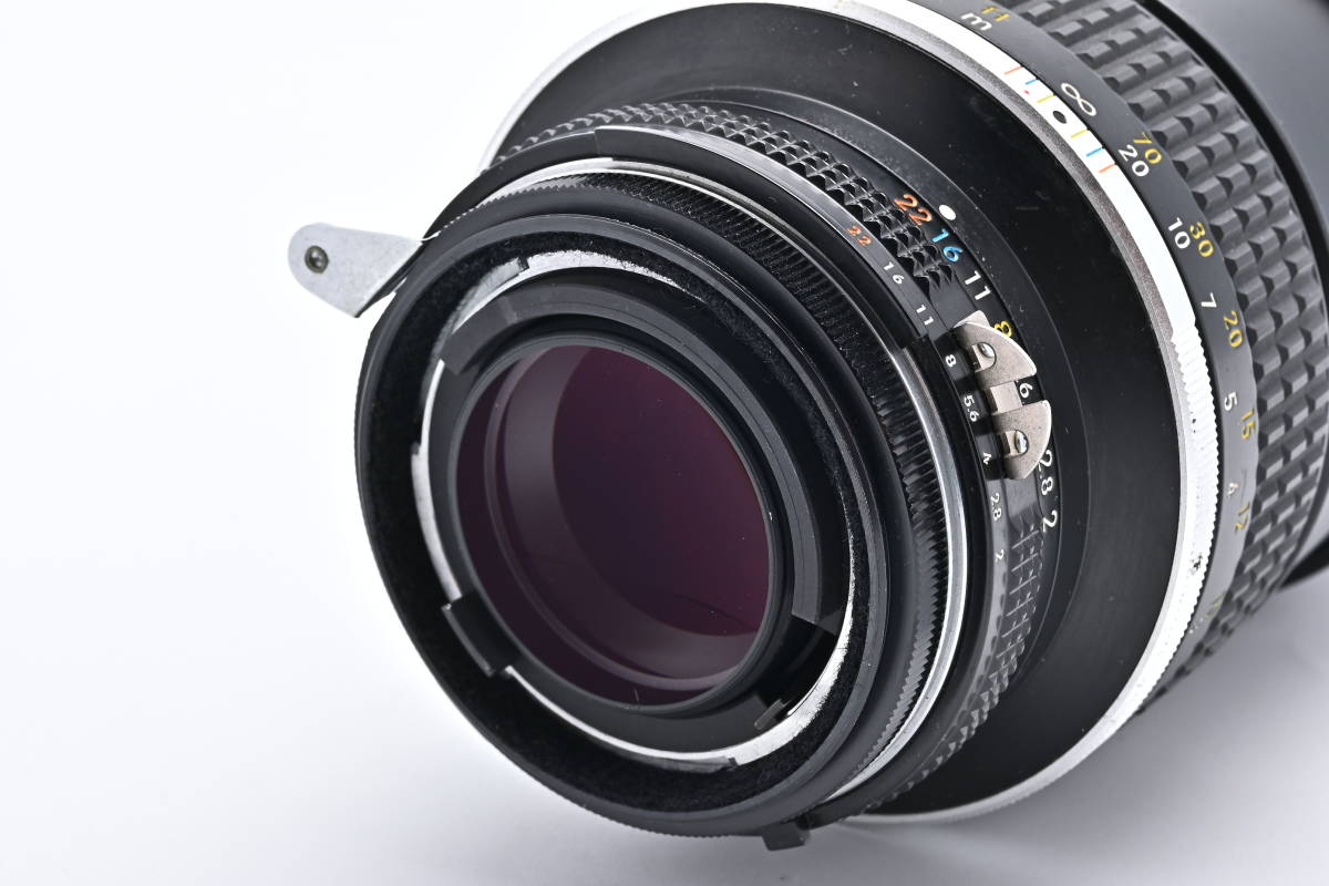 1B-537 Nikon ニコン Ai-S NIKKOR 135mm f/2 + K1～4 + F→C マウントアダプター マニュアルフォーカス 望遠 レンズ 大口径_画像8