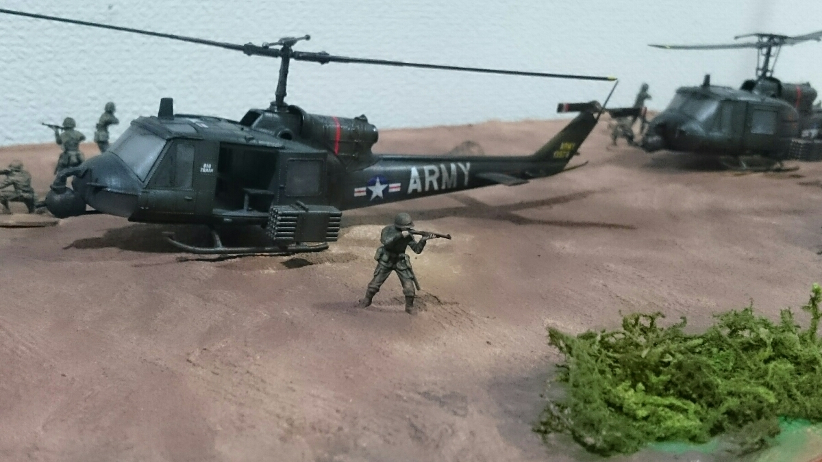 1/72 Vietnam war geo llama Tamiya UH-1B painting finished work 