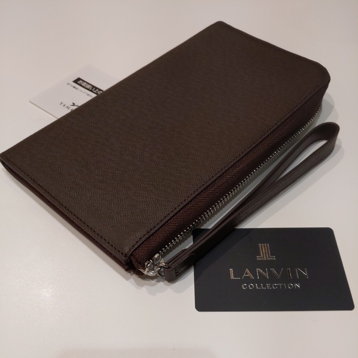 ■LANVIN COLLECTION■ランバン■ストラップ付★長財布★Slim★集金ポーチ_画像2