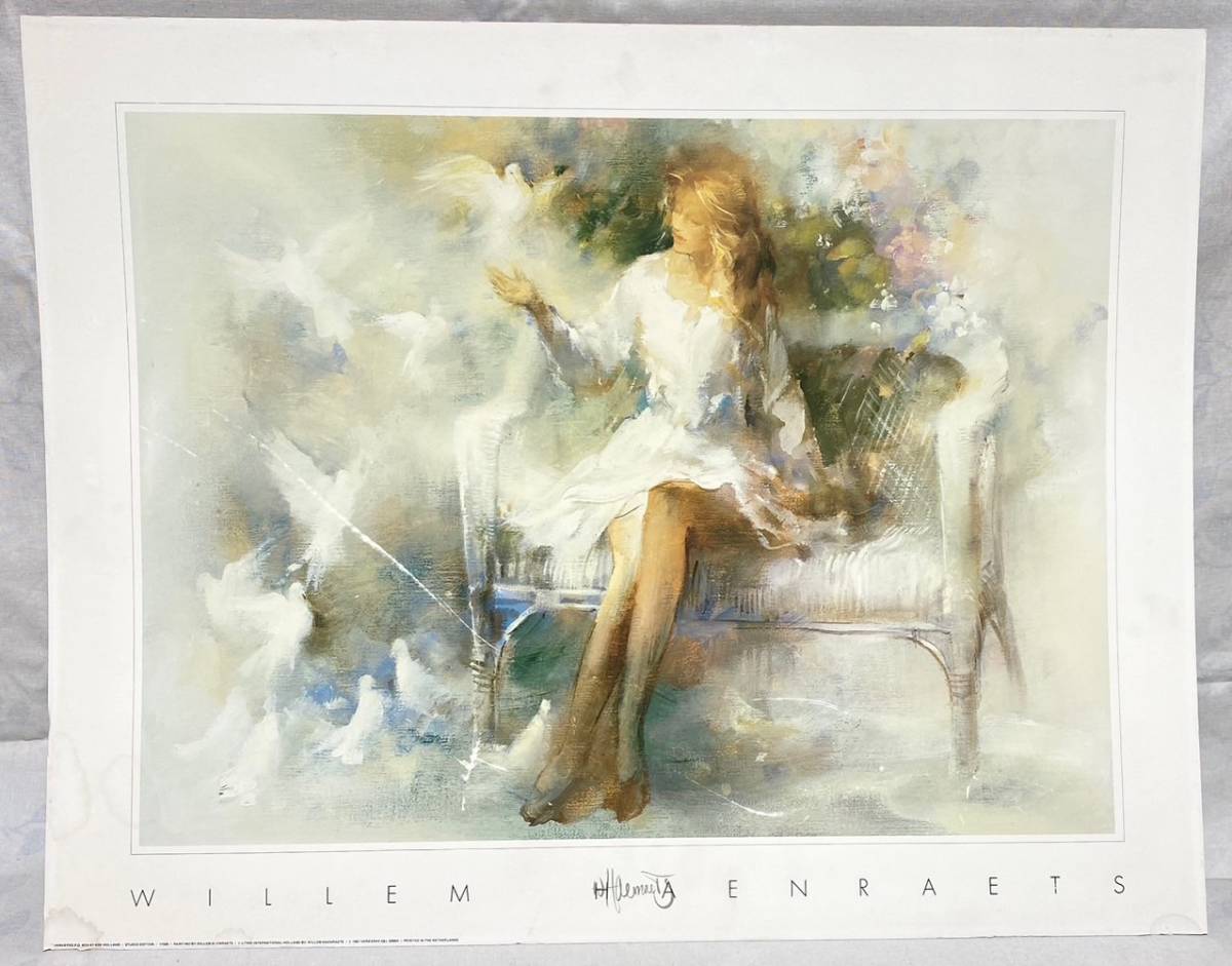 『23455』絵画 ウィルムヘンラート willew Haenraets 白いソファー サインあり 絵 美術品 人物画 逸品 茨城県の画像5