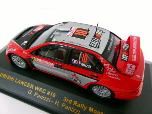 イクソ 1/43 ミツビシ ランサー WRC #10 モンテカルロラリー 2005 3位 G.Panizzi (6144-117)_画像6