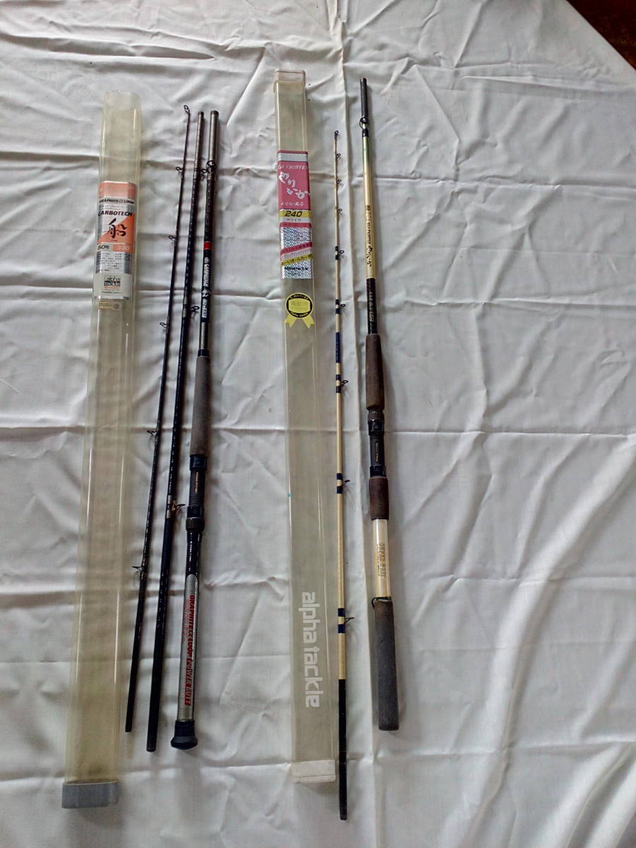 alpha tackle/ Alpha Tackle yali squid 240 fishing rod CARBOTECH 50 number  300 2 ps set sale : Real Yahoo auction salling