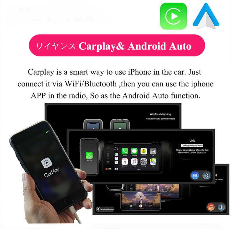 【最新モデルAndroid13】5シリーズ F10/F11 CIC NBT用 Carplay アンドロイドナビ BMW 12インチモデル _画像4