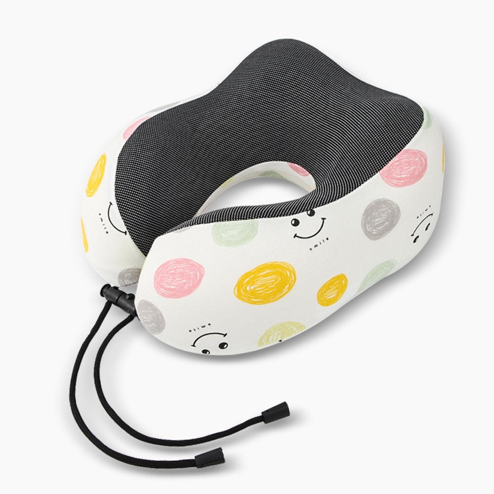 * colorful × Smile * neck pillow neck pillow lovely mmnppp119h U type neck pillow low repulsion pillow neck pillow ... eye mask earplug attaching .