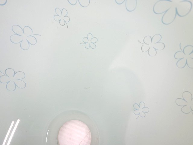 未使用品 強化ガラス製 手洗い ボウル 花柄 φ315×115mm 手洗い器 シンク 洗面器 ガラス トイレの画像5
