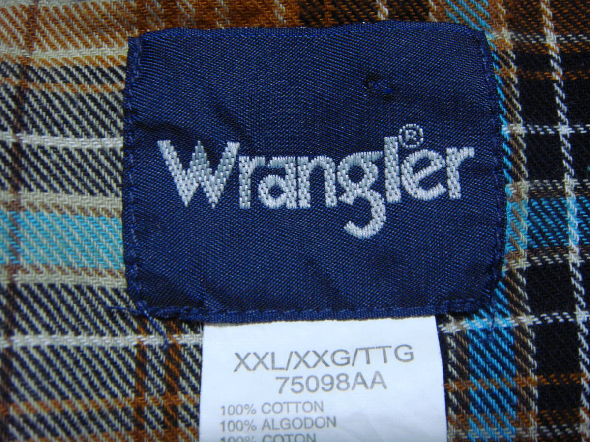 ■送料0 ラングラー/Wrangler【 フランネル ^^ ウエスタンシャツ 3L 】 アメリカ ワークシャツ USA古着 M12■ウエスタンシャツを大量出品■_画像8