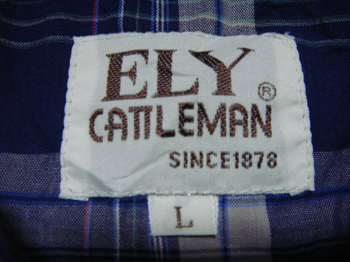 ■送料0 【 創業1878年 ^^ ELY CATTLEMAN 】 ウエスタンシャツ XL 2L■アメリカ ワークシャツ USA古着 M12■ウエスタン大量出品中■の画像7