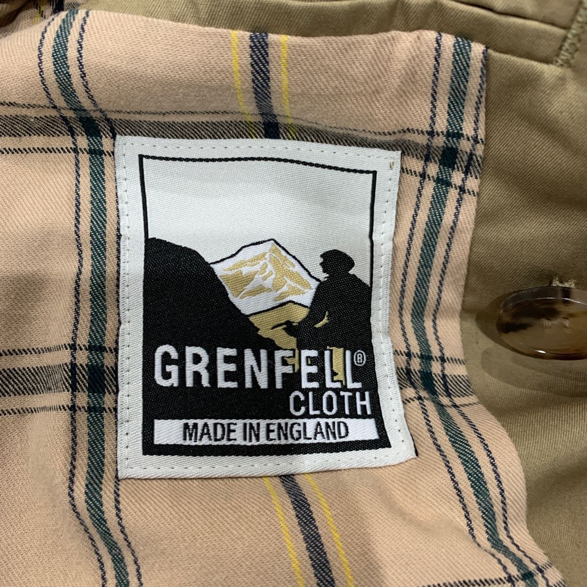 【定価17万】美品 近年モデル GRENFELL トレンチコート Kensington2 36 コットン メンズ カーキ ベージュ グレンフェル ケンジントン_画像6