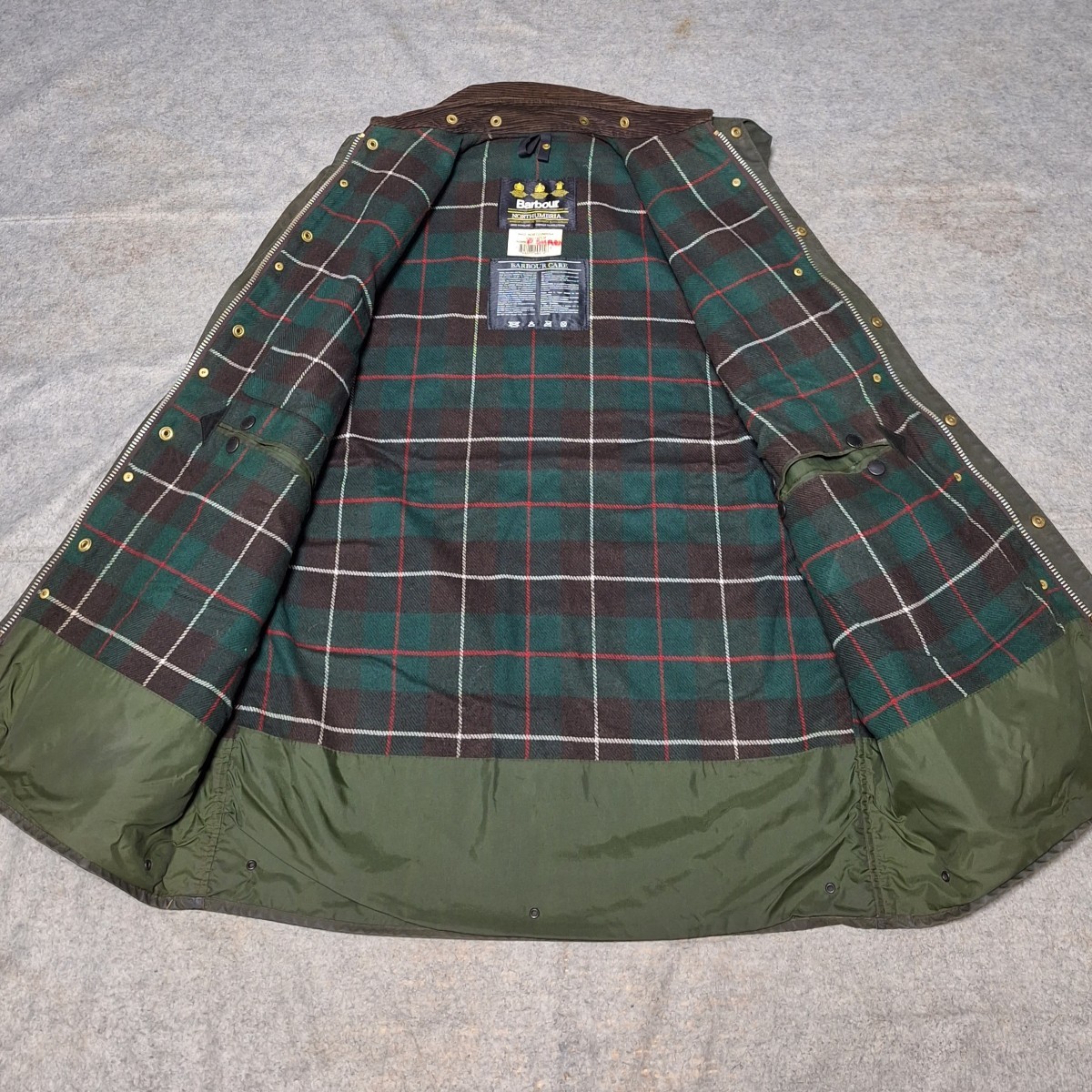 90s　　オリジナル 　美品　バブアー　 ノーザンブリア 　42　Barbour northumbria 　ヴィンテージ　セージ　緑 コート_画像2