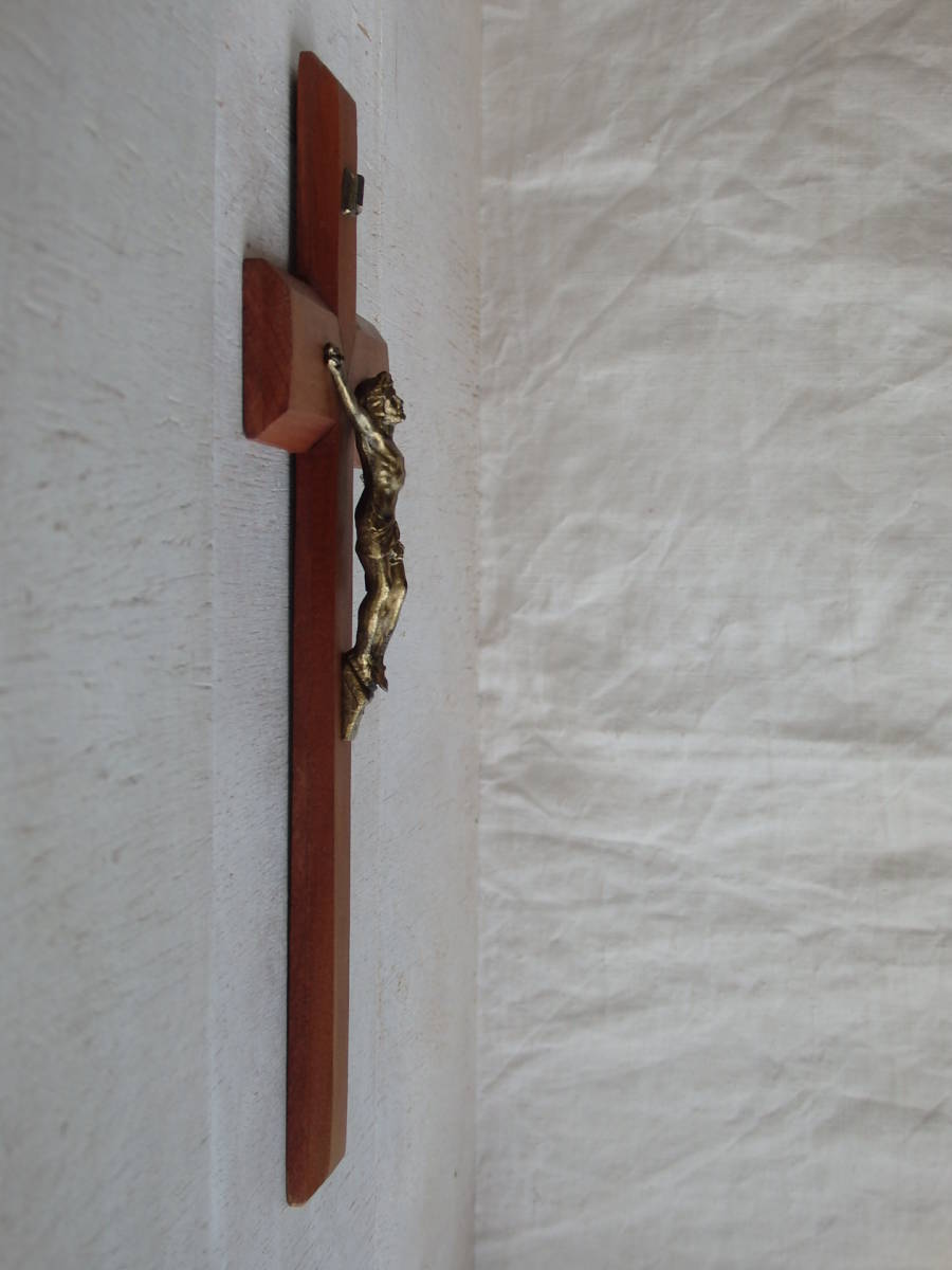 フランスアンティーク 十字架 クロス ウォール 壁掛け 聖品 キリスト 教会 装飾 インテリア 蚤の市 ブロカント 古い ヴィンテージ _画像9