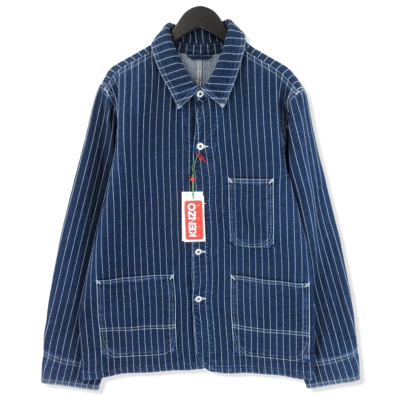 未使用 KENZO ケンゾー デニムジャケット FD65DV1056F2 STRAIGHT DENIM WORKWEAR JACKET ミディアムストーンブルーデニム XXL 20018085