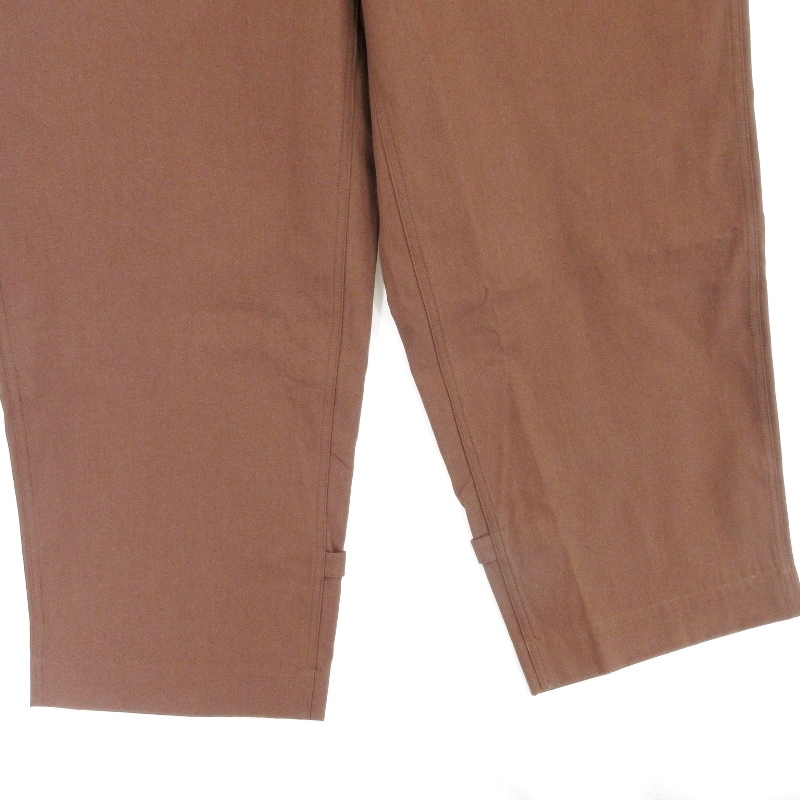  не использовался KENZO Kenzo большой размер распорка брюки FD65PA3769OA OVERSIZED STRAIGHT PANT темно-коричневый M с биркой 20018151