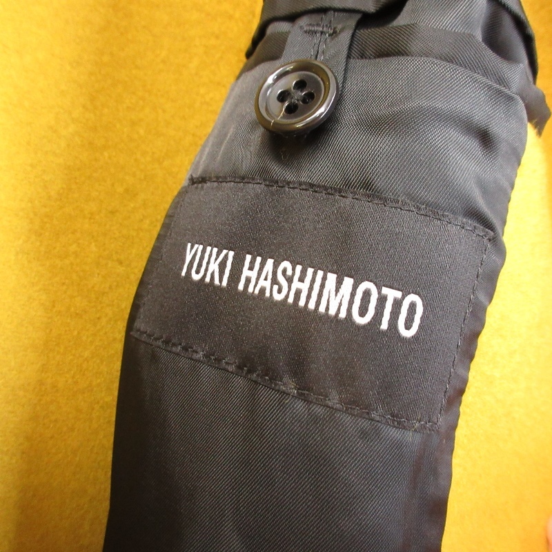 未使用 YUKI HASHIMOTO ユウキハシモト ステンカラーコート 222-01-0402 ウール 日本製 マスタード 46 タグ付き 70015344_画像5
