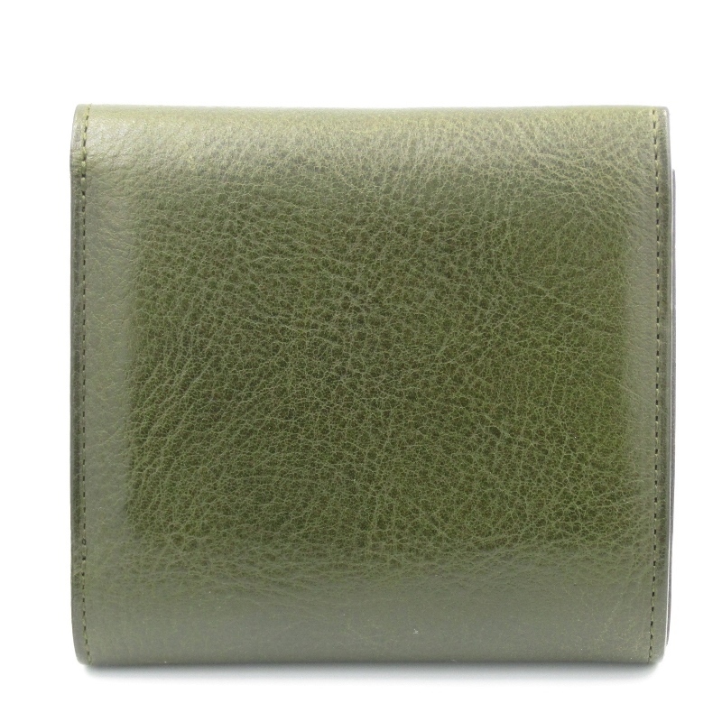 Sinleathers シンレザーズ 二つ折り財布 ミネルバボックス tasca タスカ 日本製 ミニ財布 オリーブ 80006366_画像2