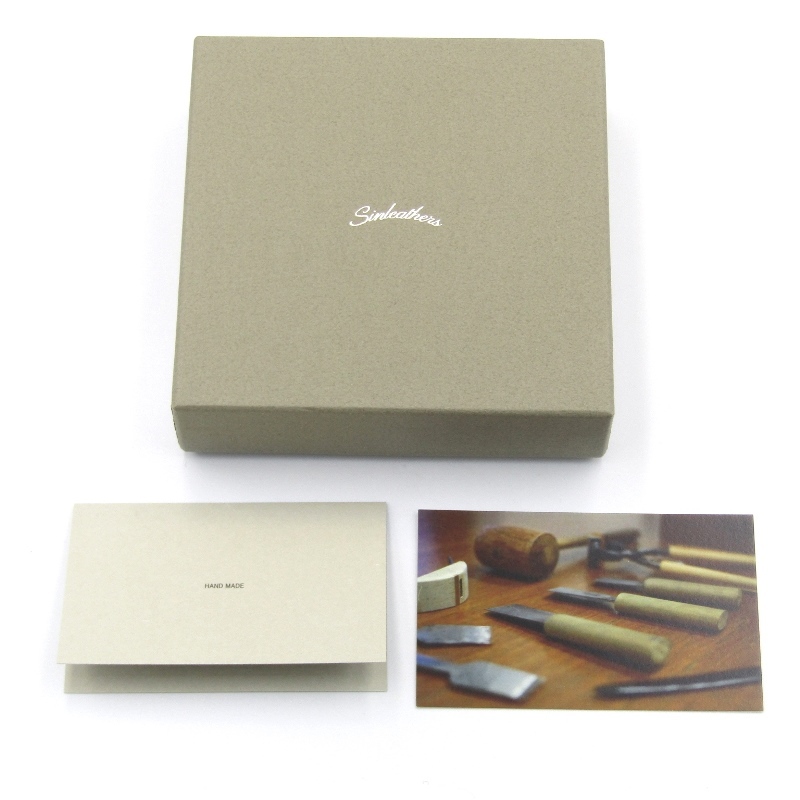 Sinleathers シンレザーズ 二つ折り財布 ミネルバボックス tasca タスカ 日本製 ミニ財布 オリーブ 80006366_画像8