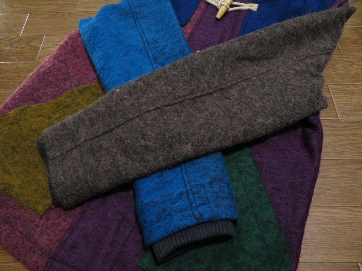  multicolor *③ size [GO SLOW CARAVAN/go- slow Caravan ]k Lazy color / wool jacket ( wool 50%/ poly- 50%) duffle coat *