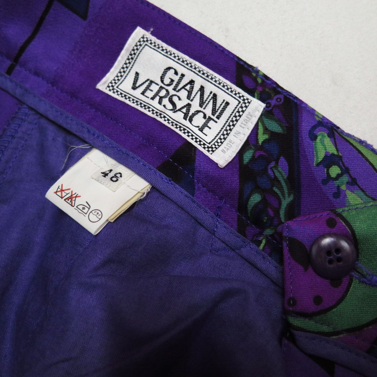 1991 GIANNI VERSACE GEOMETRIC WOOL PANTS VINTAGE Elton John ジャンニ ヴェルサーチ ウール パンツ エルトンジョン ビンテージ 90's_画像7