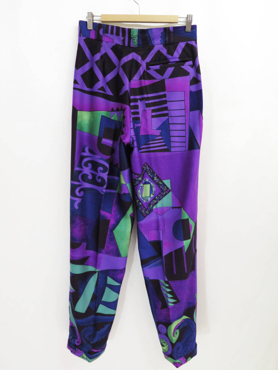 1991 GIANNI VERSACE GEOMETRIC WOOL PANTS VINTAGE Elton John ジャンニ ヴェルサーチ ウール パンツ エルトンジョン ビンテージ 90's_画像2