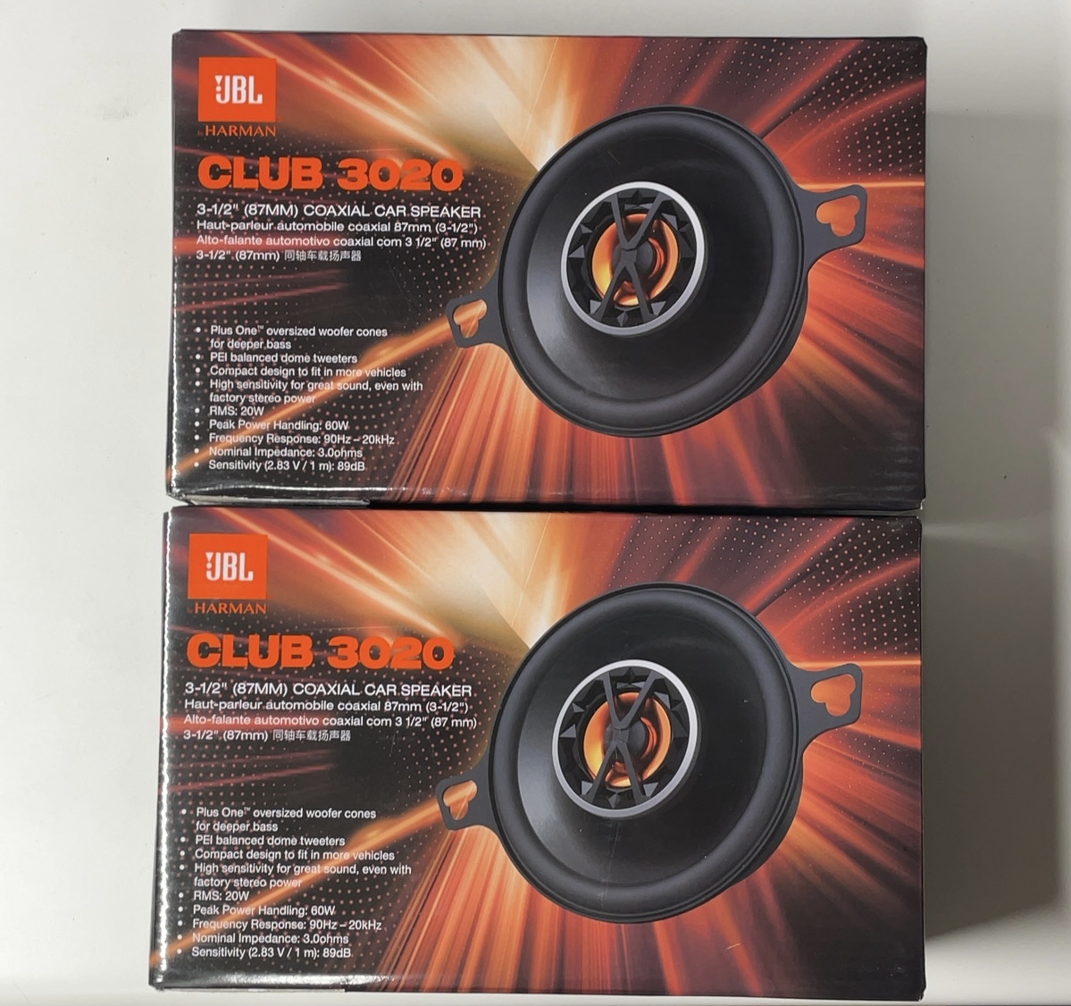 【送料無料】JBL CLUB3020 3.5 2ウェイ 同軸スピーカー 8.7cm Max.60W 2セット（4組）クラブ 3020 1231_画像9