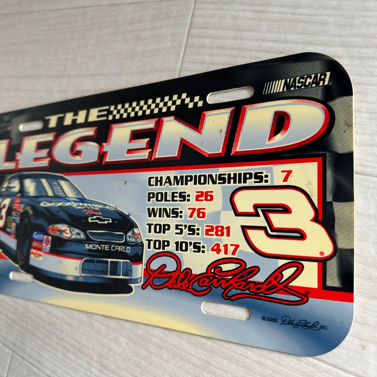 【A0164-5】DALE EARNHARDT THE LEGEND #3 NASCAR ナンバープレート（約30.5cmx15.5cm）_画像5