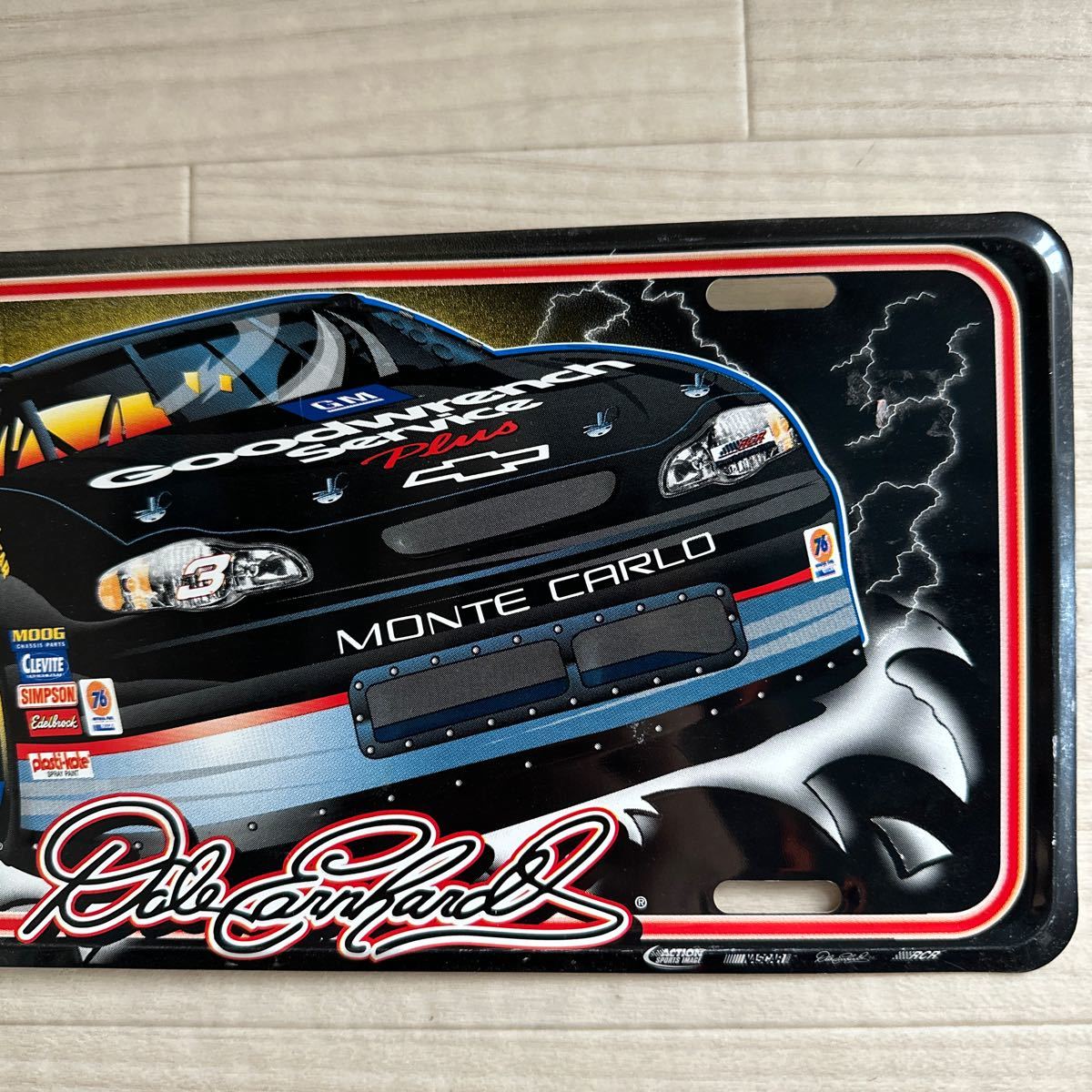 【A0164-29】 DALE EARNHARDT #3 GM GOODWRENCH SERVICE PLUS◎NASCAR/ナスカー◎ヴィンテージ ナンバープレート（約30.5cmx15.5cm）_画像4