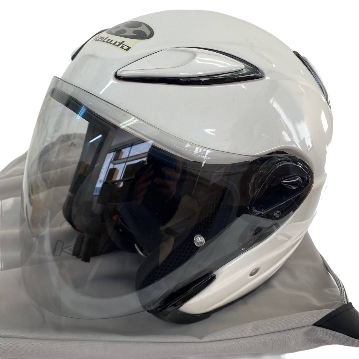 【即決】 OGK Kabuto オージーケーカブト ジェットヘルメット AVAND2 アヴァンド2 白系 ホワイト系 Ｌサイズ　5712-100_画像1