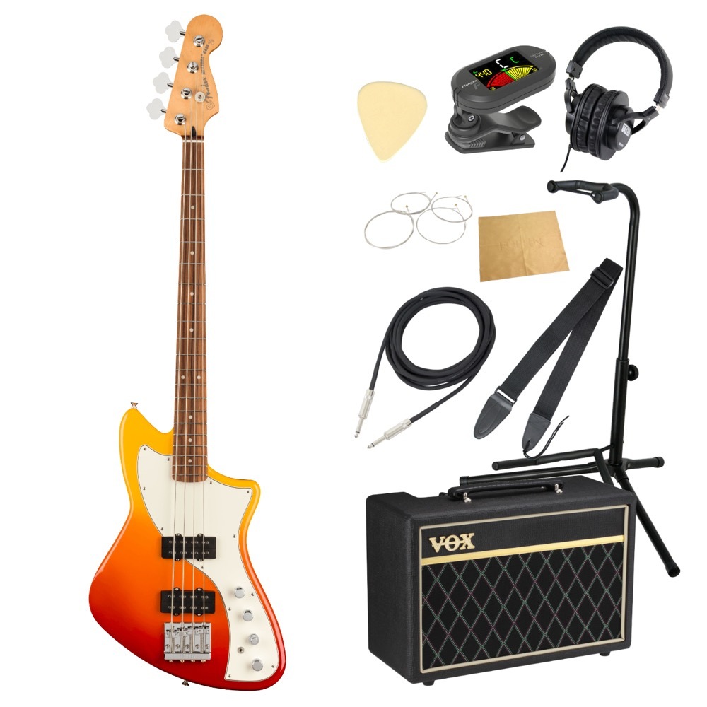 クラシック フェンダー Fender Player 初心者セット 入門10点 VOXアンプ付き エレキベース Sunrise Tequila Bass Meteora Active Plus フェンダー