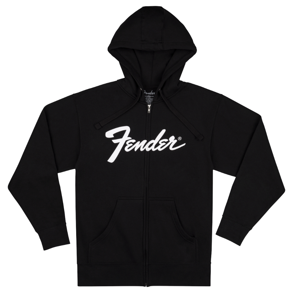 Fender フェンダー Transition Logo Zip Front Hoodie Mサイズ ブラック パーカー_画像1