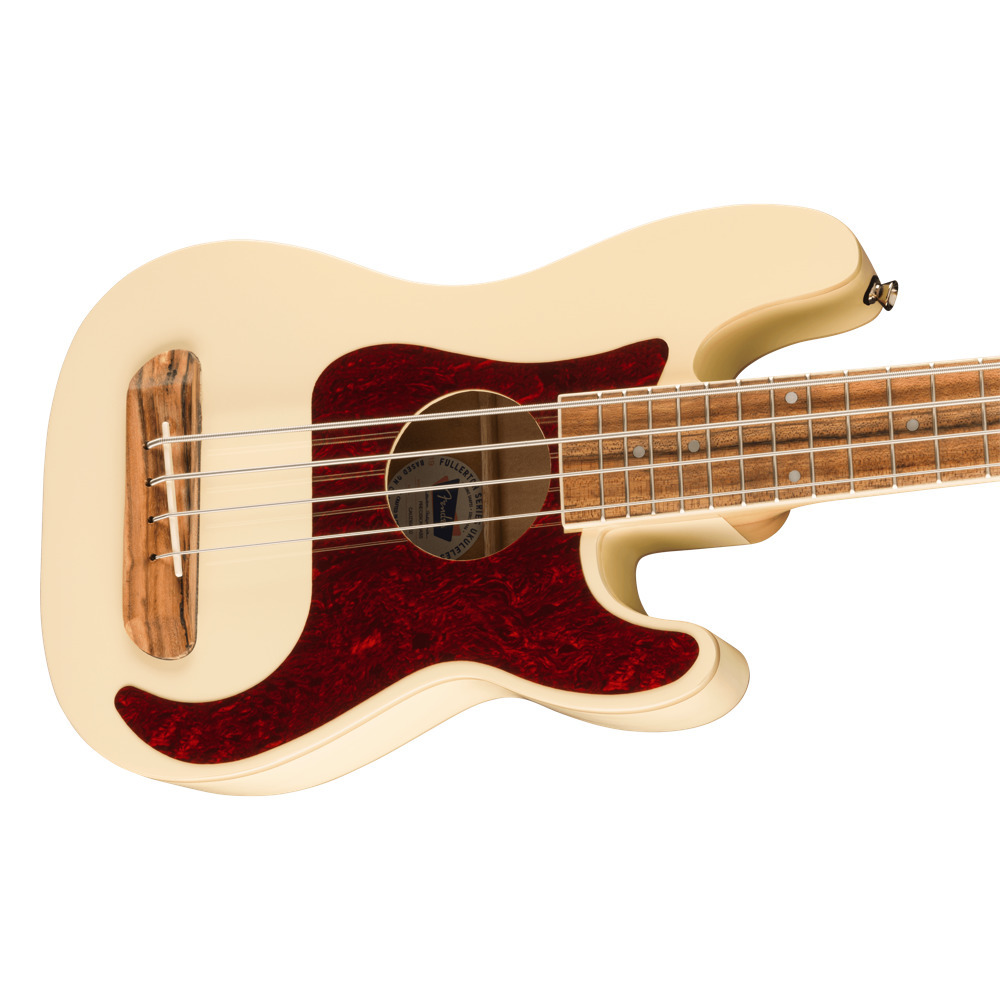 Fender крыло Fullerton Precision Bass Uke Walnut Fingerboard панцирь черепахи рисунок Pickguard Olympic White электрический основа укулеле 