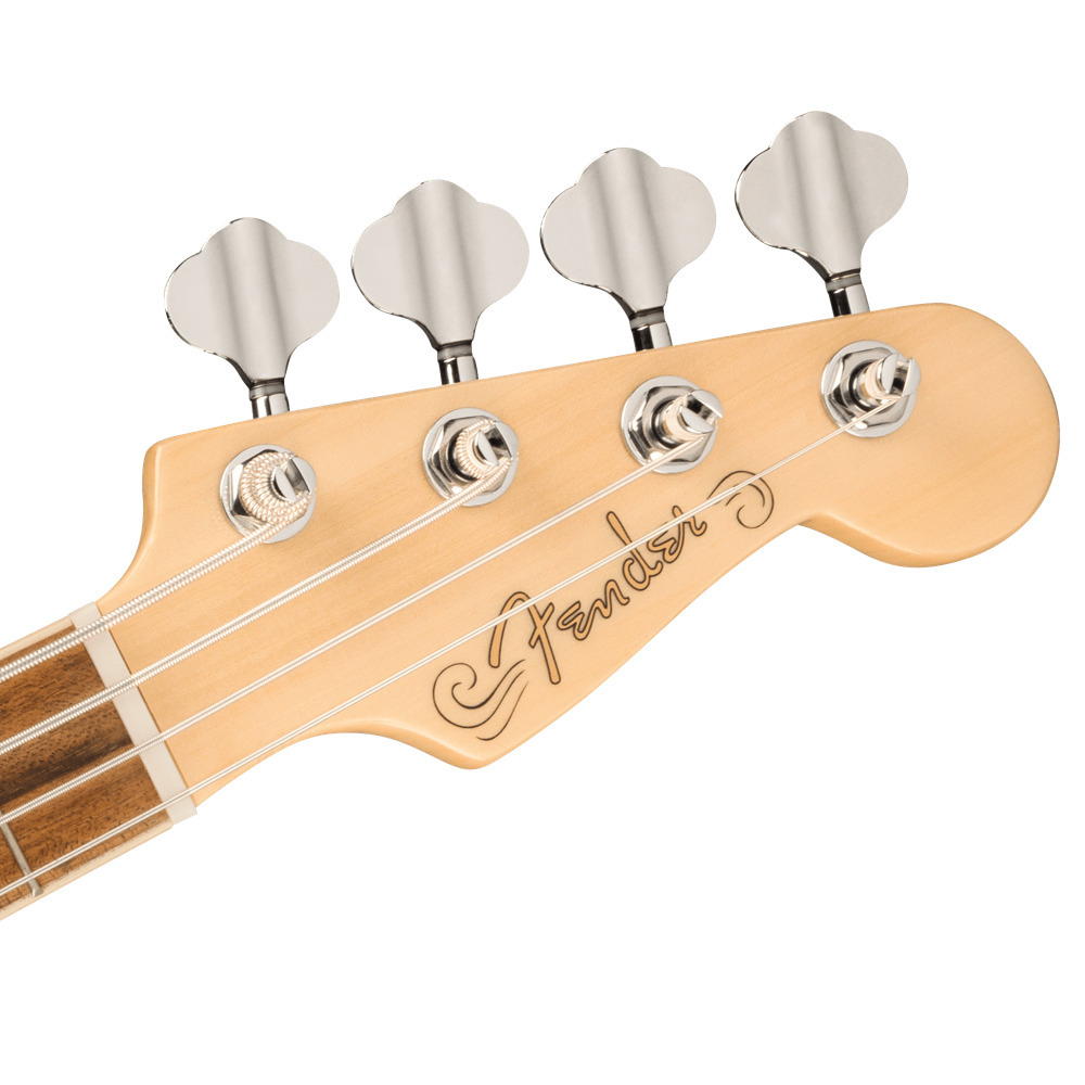 Fender крыло Fullerton Precision Bass Uke Walnut Fingerboard панцирь черепахи рисунок Pickguard Olympic White электрический основа укулеле 
