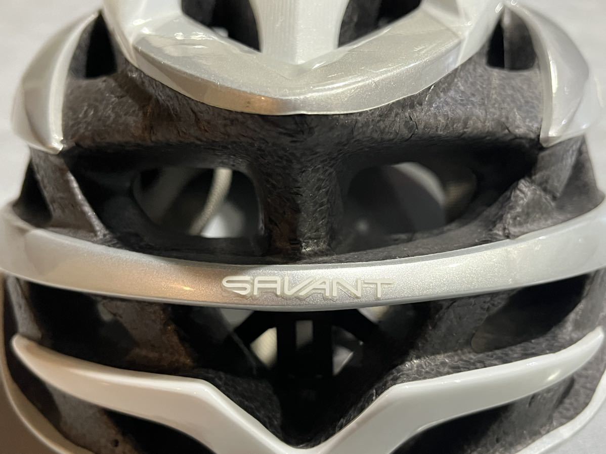 【中古】GIRO ヘルメット savant S 51-55cm ホワイト　ロードバイク_画像5