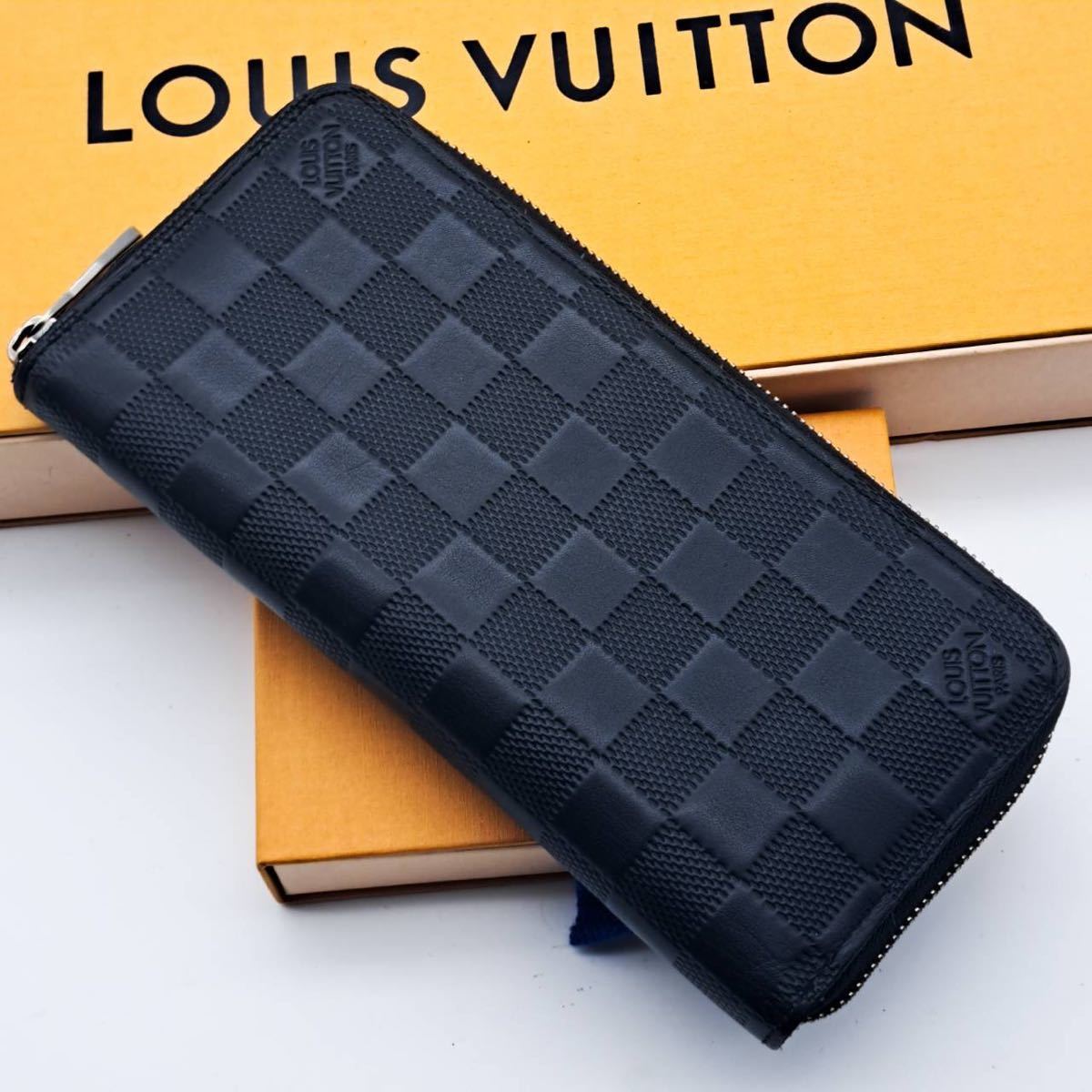 LOUIS VUITTON ダミエ アンフィニジッピー ウォレット ヴェルティカル ラウンドファスナー 長財布_画像1