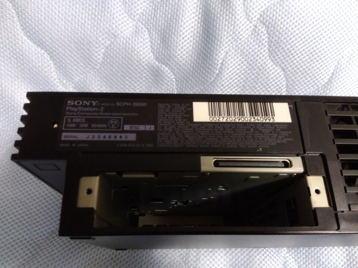 PlayStation２ ブラック SCPH39000 中古　ディスクＯＫでもジャンクＨＤＤ蓋あり