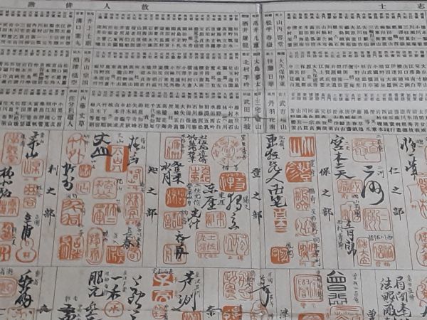 「古今書画名家印鑑譜 増補古今書画名家一覧」石塚書舗 大正14年 1枚｜印譜集 書道 書家 画家 篆刻 南宋 浮世絵師 西洋画 古書 s10_画像5